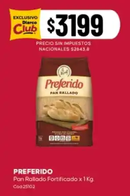 Diarco Preferido pan rallado oferta