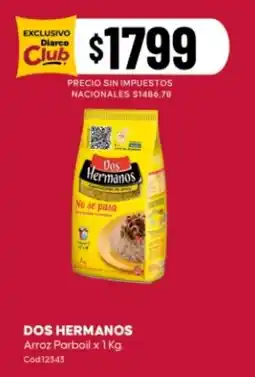 Diarco Dos hermanos arroz parboil oferta