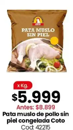Coto Coto pata muslo de pollo sin piel congelada oferta