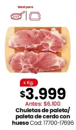Coto Chuletas de paleta/ paleta de cerdo con hueso oferta