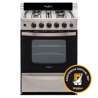 Frávega Cocina Whirlpool WFX57DW 56 cm Inox oferta