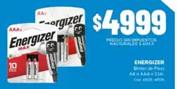 Diarco Energizer blister de pilas oferta