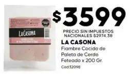 Diarco La casona fiambre cocido de paleta de cerdo feteado oferta