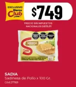 Diarco Sadia sadinesa de pollo oferta