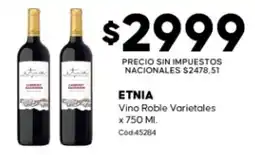 Diarco Etnia vino roble varietales oferta