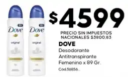 Diarco Dove desodorante antitranspirante femenino oferta