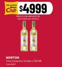 Diarco Norton vino cosecha tardia oferta