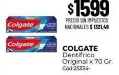 Diarco Colgate - dentífrico original x 70 gr. cód:25334 oferta