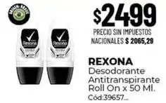 Diarco Rexona - desodorante antitranspirante roll on oferta