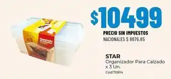Star - organizador para calzado x 3 un