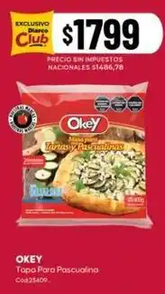 Diarco Okey - tapa para pascualina oferta