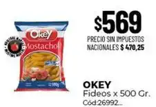 Diarco Okey - fideos x 500 gr. cód:26992 oferta