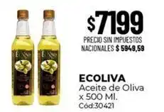 Diarco Ecoliva - aceite de oliva x 500 ml. cód:30421 oferta