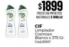 Diarco Cif - limpiador cremoso blanco x 375 gr. cód:25907 oferta