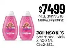 Diarco Johnson's - shampoo kids x 400 ml. cód:24853 oferta