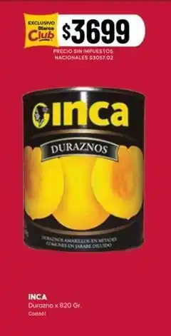 Diarco Inca - duraznos oferta