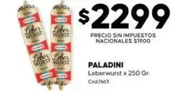 Diarco Paladini - leberwurst x 250 gr. cod7663 oferta
