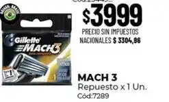 Diarco Gillette - mach 3 repuesto x 1 un oferta