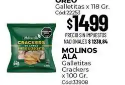 Diarco Molinos ala - galletitas crackers x 100 gr. cód:33908 oferta
