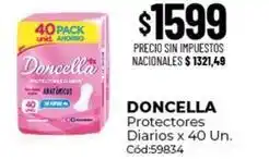 Diarco Doncella - protectores diarios x 40 un. cód:59834 oferta