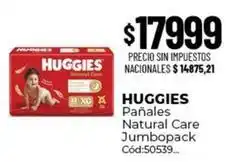 Diarco Huggies - pañales natural care jumbopack cód:50539 oferta