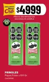 Diarco Pringles - papas fritas oferta