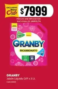 Diarco Granby - jabón líquido d/p x 3 lt oferta
