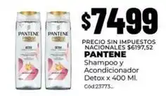 Diarco Pantene - shampoo y acondicionador detox x 400 ml. cód:23773 oferta