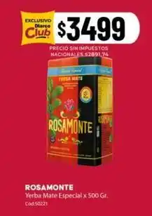 Diarco Rosamonte - yerba mate especial x 500 gr oferta
