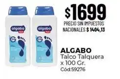 Diarco Algabo - talco talquera x 100 gr. cód:59276 oferta