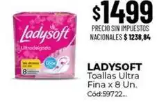 Diarco Ladysoft - toallas ultra fina x 8 un. cód:59722 oferta