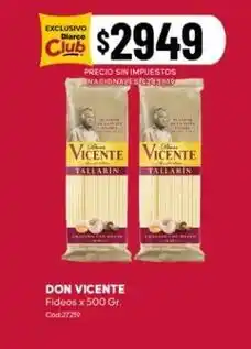 Diarco Don vicente - fideos tallarin oferta
