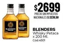 Diarco Blenders - whisky petaca x 200 ml. cód:4501 oferta