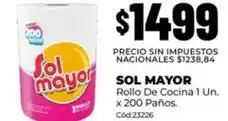 Diarco Sol mayor - rollo de cocina 1 un. x 200 paños. c uevo 23226 oferta