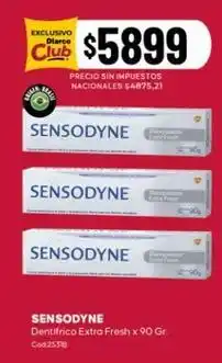 Diarco Sensodyne - dentífrico extra fresh x 90 gr oferta