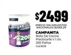 Diarco Campanita - rollo de cocina practicorte x 1 un. 200 paños cód:18158 oferta