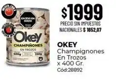 Diarco Okey - champignones en trozos x 400 gr. cód:28892 oferta
