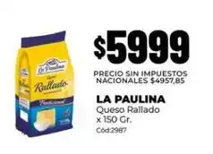 Diarco La paulina - queso rallado x 150 gr oferta