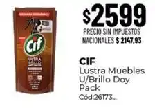 Diarco Cif - lustra muebles u/brillo doy pack cód:26173 oferta