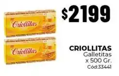 Diarco Criollitas - galletitas x 500 gr. cód:33441 oferta