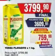 Maxiconsumo Playadito - yerba playadito x 1 kg oferta