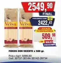 Maxiconsumo Don vicente - fideos x 500 gr oferta