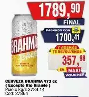 Maxiconsumo Brahma - cerveza 473 cc oferta