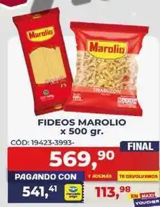 Maxiconsumo Marolio - fideos marolio x 500 gr oferta
