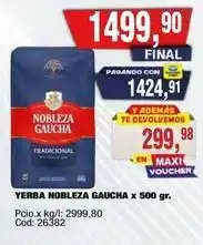 Maxiconsumo Nobleza gaucha - yerba nobleza gaucha x 500 gr oferta