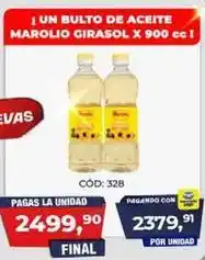 Maxiconsumo Marolio - un bulto de aceite girasol x 900 cc oferta