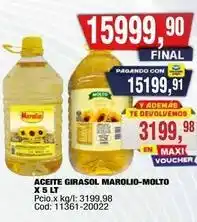 Maxiconsumo Molto - aceite girasol marolio oferta