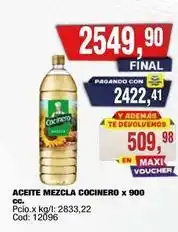 Maxiconsumo Cocinero - aceite mezcla cocinero x 900 oferta