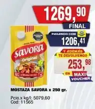 Maxiconsumo Savora - mostaza original oferta