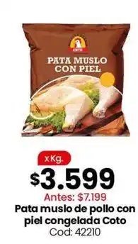 Coto Coto - pata muslo de pollo con piel congelada oferta